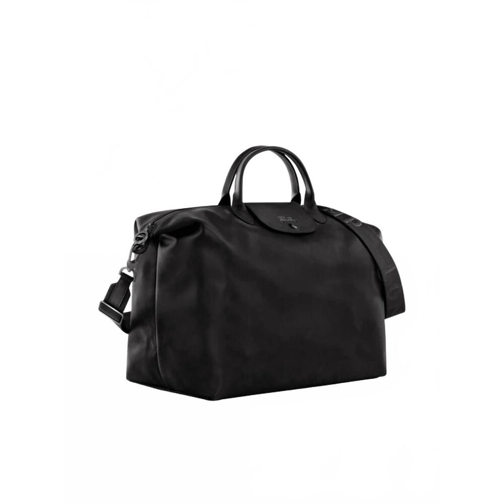 NEW LONGCHAMP le pliage leather xtra travel bag in black